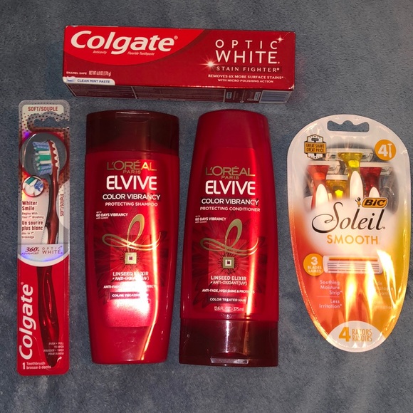 L'Oreal Hair New Self Care Bundle Of Shampoo Conditioner Toothpaste